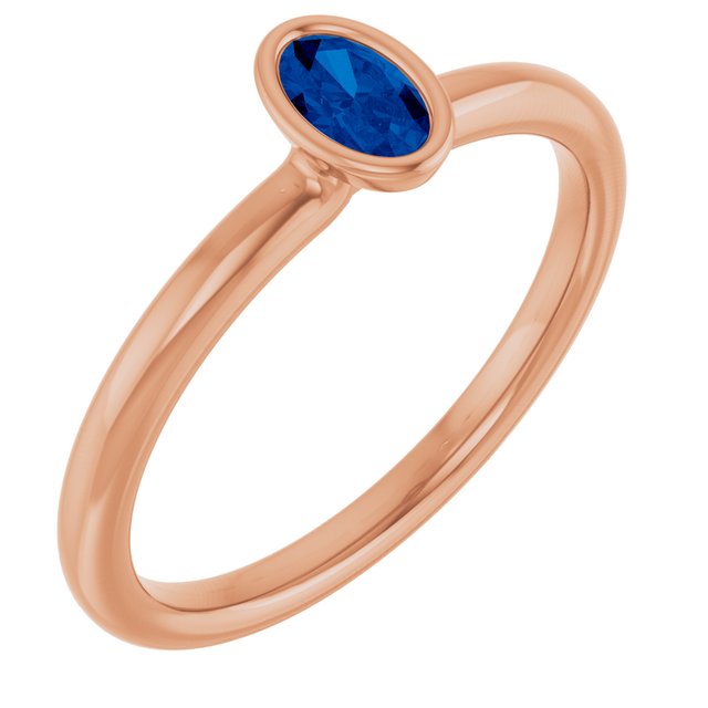 Natural Blue Sapphire | Oval | 5 x 3mm | Lab-Grown Blue Sapphire | Oval | 5 x 3mm