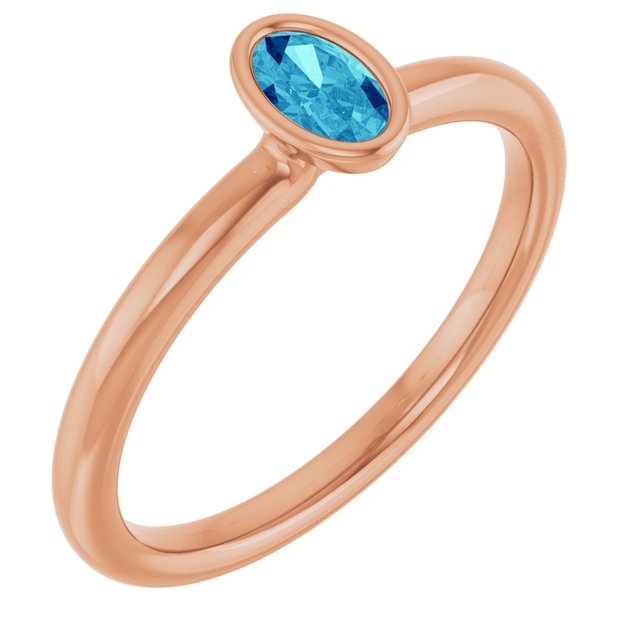 Natural Blue Zircon | Oval | 5 x 3mm