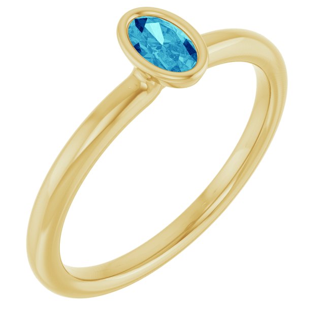 Natural Blue Zircon | Oval | 5 x 3mm