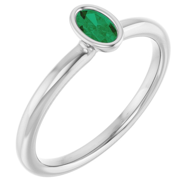 Lab-Grown Emerald | Oval | 5 x 3mm | Natural Emerald | Oval | 5 x 3mm