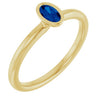Natural Blue Sapphire | Oval | 5 x 3mm | Lab-Grown Blue Sapphire | Oval | 5 x 3mm