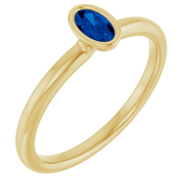 Natural Blue Sapphire | Oval | 5 x 3mm | Lab-Grown Blue Sapphire | Oval | 5 x 3mm