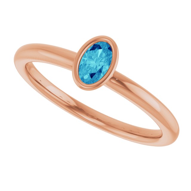 Natural Blue Zircon | Oval | 5 x 3mm