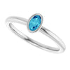 Natural Blue Zircon | Oval | 5 x 3mm