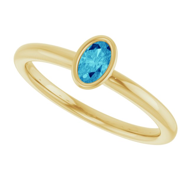 Natural Blue Zircon | Oval | 5 x 3mm