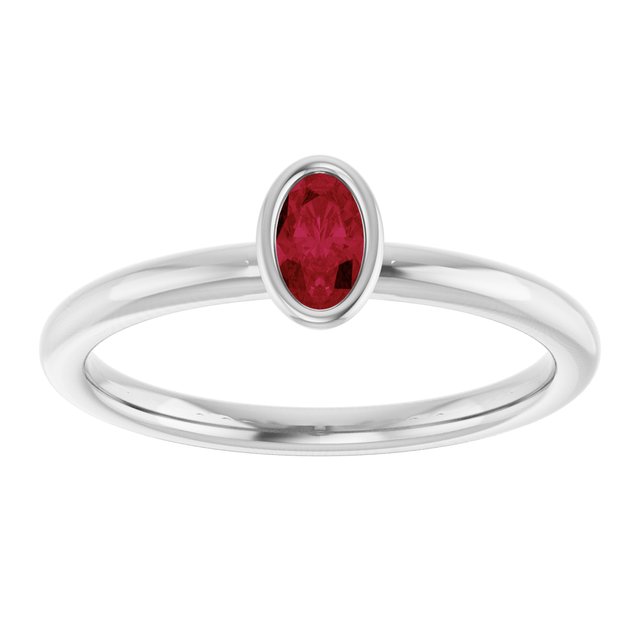 Natural Ruby | Oval | 5 x 3mm | Lab-Grown Ruby | Oval | 5 x 3mm