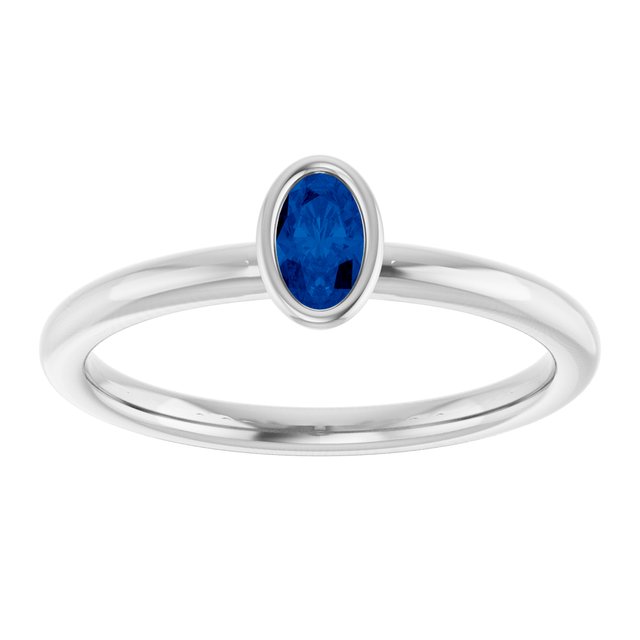 Natural Blue Sapphire | Oval | 5 x 3mm | Lab-Grown Blue Sapphire | Oval | 5 x 3mm
