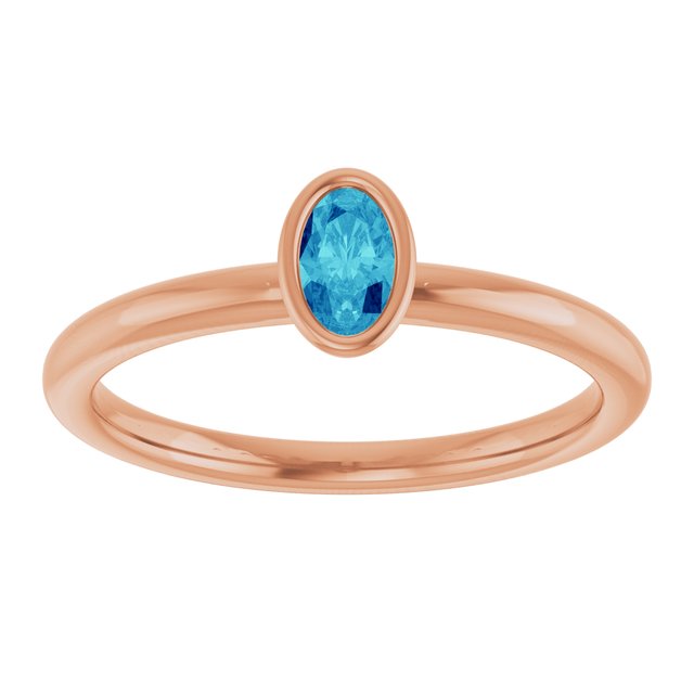 Natural Blue Zircon | Oval | 5 x 3mm