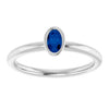 Natural Blue Sapphire | Oval | 5 x 3mm | Lab-Grown Blue Sapphire | Oval | 5 x 3mm