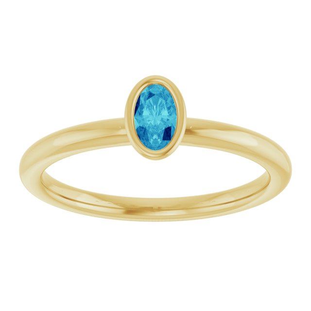 Natural Blue Zircon | Oval | 5 x 3mm