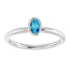Natural Blue Zircon | Oval | 5 x 3mm