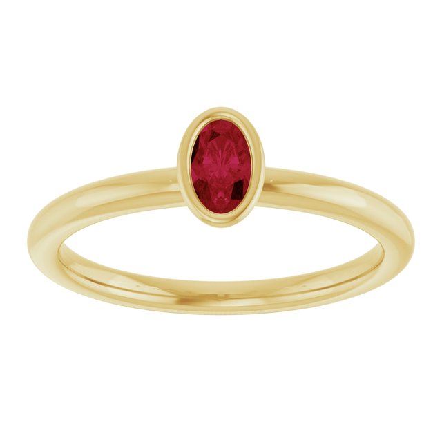 Lab-Grown Ruby | Oval | 5 x 3mm | Natural Ruby | Oval | 5 x 3mm