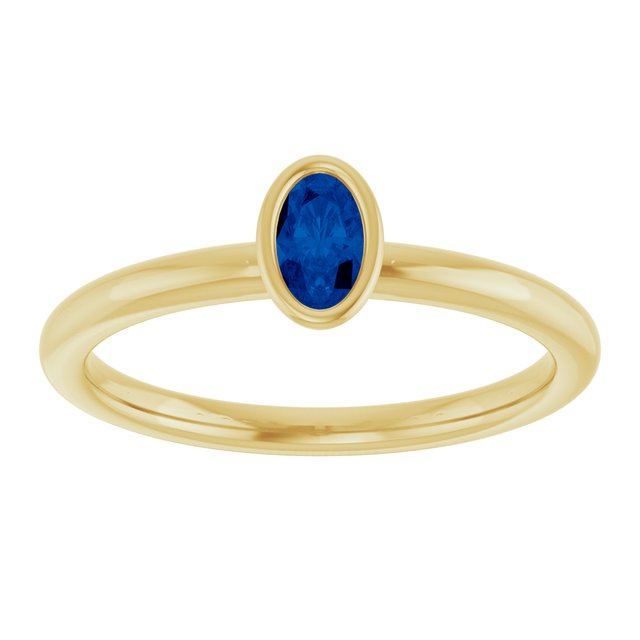 Natural Blue Sapphire | Oval | 5 x 3mm | Lab-Grown Blue Sapphire | Oval | 5 x 3mm
