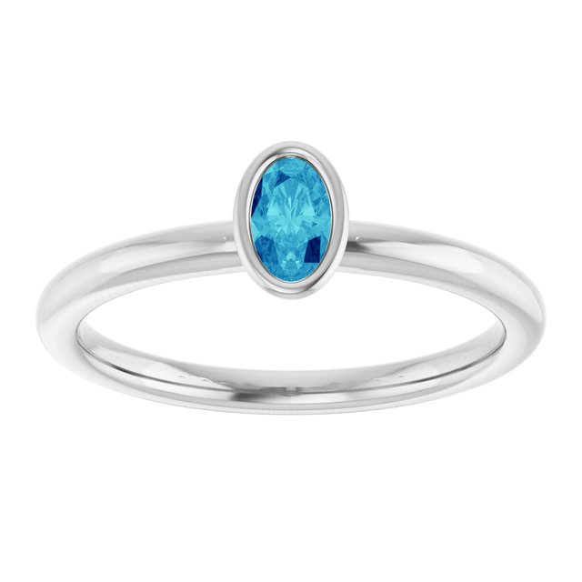 Natural Blue Zircon | Oval | 5 x 3mm