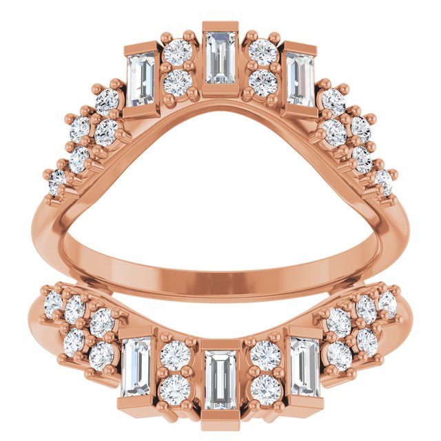 Scattered Cluster Diamond Ring Guard — 14K Rose Gold