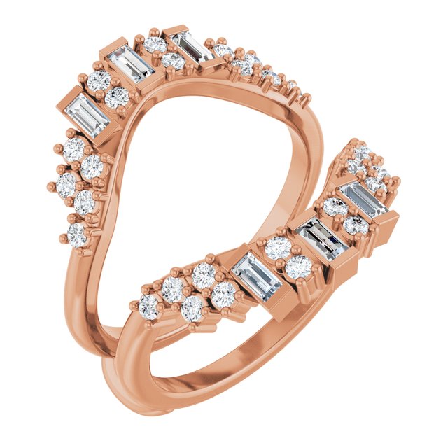 Scattered Cluster Diamond Ring Guard — 14K Rose Gold