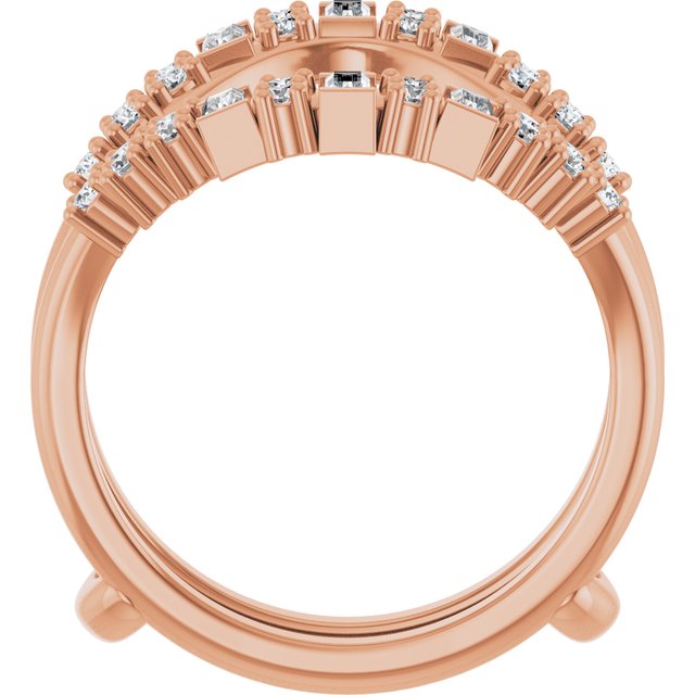 Scattered Cluster Diamond Ring Guard — 14K Rose Gold