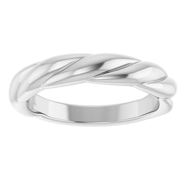 58065 / Ring / 14K White / Polished / Twisted Rope Ring