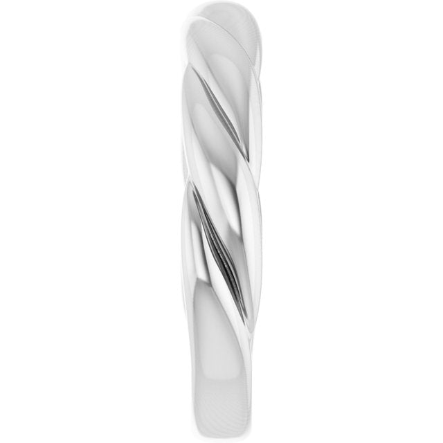 58065 / Ring / 14K White / Polished / Twisted Rope Ring