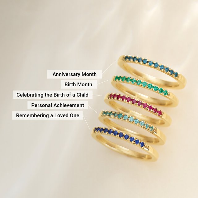 689237 / Ring / Set / 14K Yellow / Natural Diamond / Round / 1.5 Mm / Polished / 1/6 Ctw Natural Diamond Stackable Ring