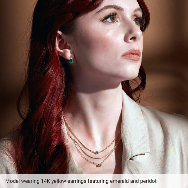Dangle Accented Earrings — Sterling Silver