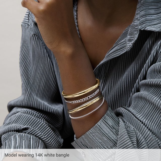 Beaded Ball Stackable Bangle — 14K Yellow Gold