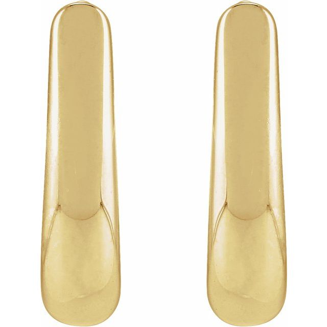 U-Hoop Earrings — 14K Yellow Gold