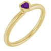 Natural Amethyst | Heart | 3 x 3mm