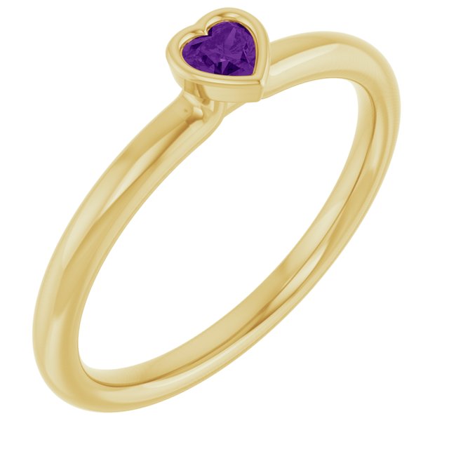 Natural Amethyst | Heart | 3 x 3mm