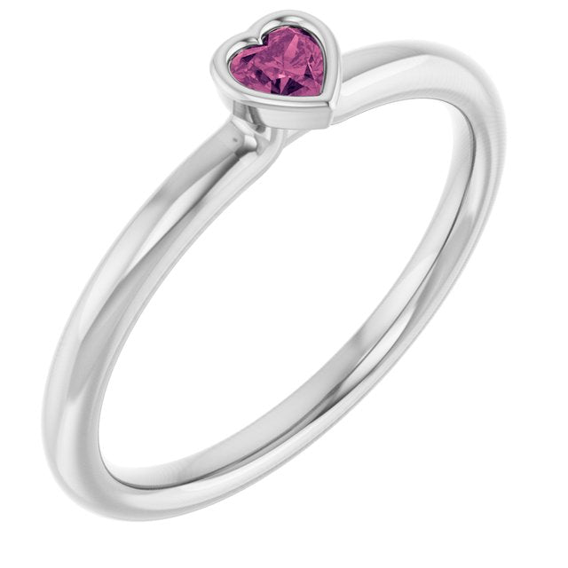 Natural Pink Tourmaline | Heart | 3 x 3mm