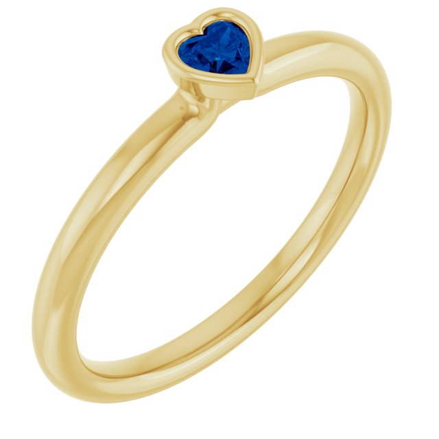 Lab-Grown Blue Sapphire | Heart | 3 x 3mm | Natural Blue Sapphire | Heart | 3 x 3mm