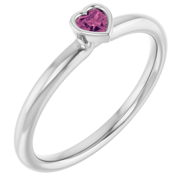 Natural Pink Tourmaline | Heart | 3 x 3mm
