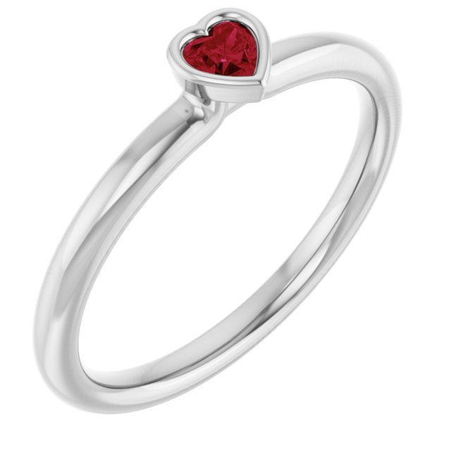 Lab-Grown Ruby | Heart | 3 x 3mm | Natural Ruby | Heart | 3 x 3mm