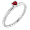 Lab-Grown Ruby | Heart | 3 x 3mm | Natural Ruby | Heart | 3 x 3mm