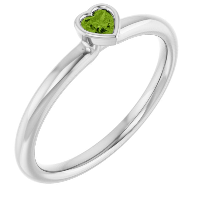 Natural Peridot | Heart | 3 x 3mm