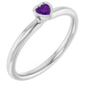 Natural Amethyst | Heart | 3 x 3mm
