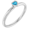 Natural Aquamarine | Heart | 3 x 3mm