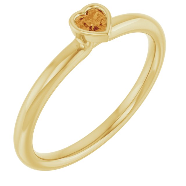 Natural Citrine | Heart | 3 x 3mm