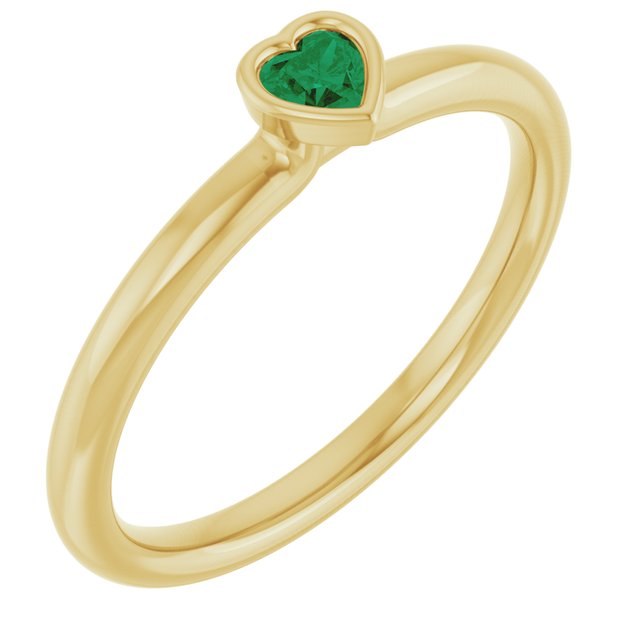 Lab-Grown Emerald | Heart | 3 x 3mm