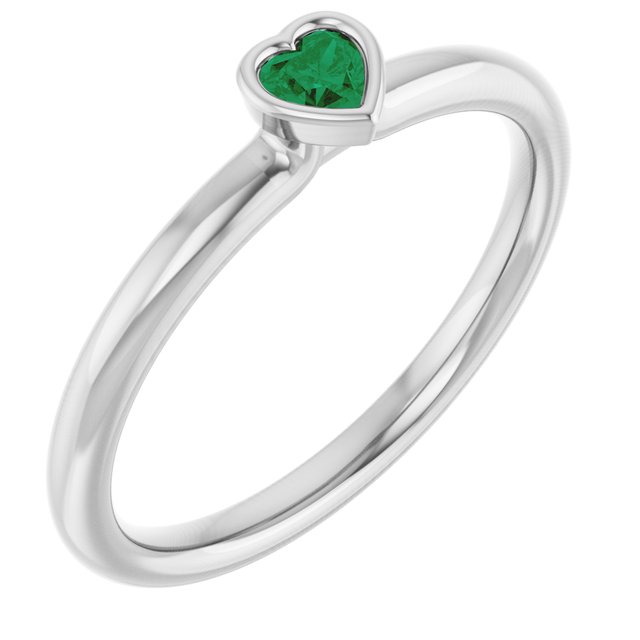 Lab-Grown Emerald | Heart | 3 x 3mm