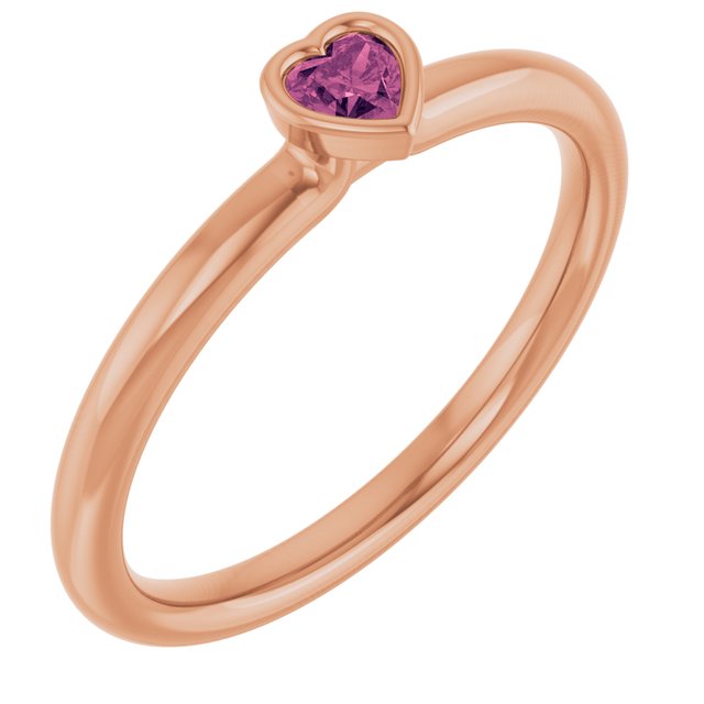 Natural Pink Tourmaline | Heart | 3 x 3mm