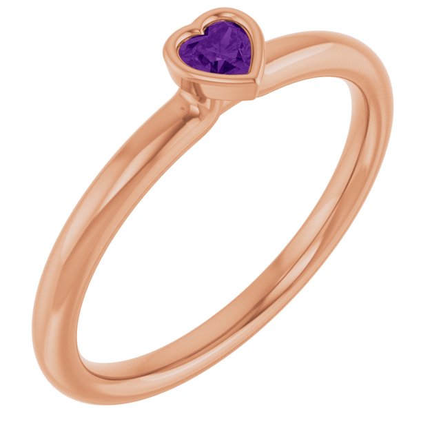 Natural Amethyst | Heart | 3 x 3mm