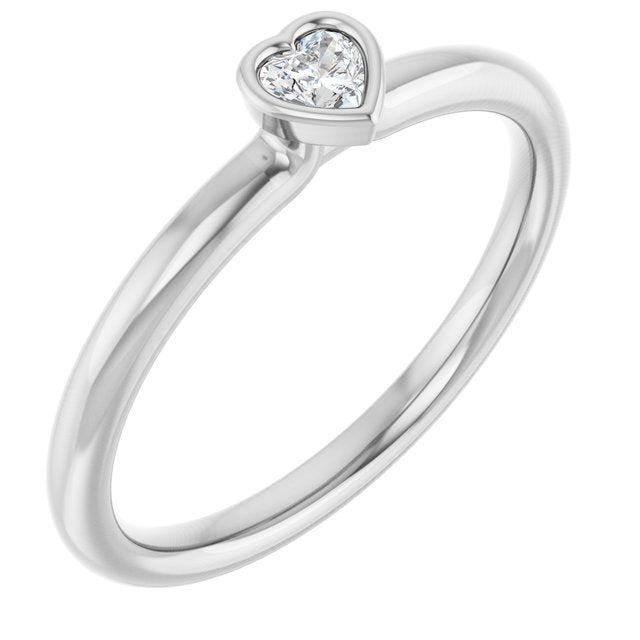 Natural White Sapphire | Heart | 3 x 3mm