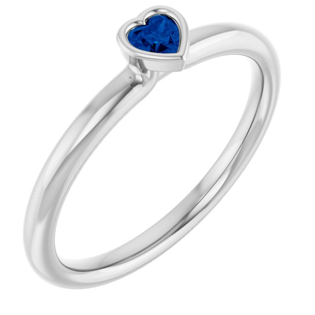 Natural Blue Sapphire | Heart | 3 x 3mm | Lab-Grown Blue Sapphire | Heart | 3 x 3mm