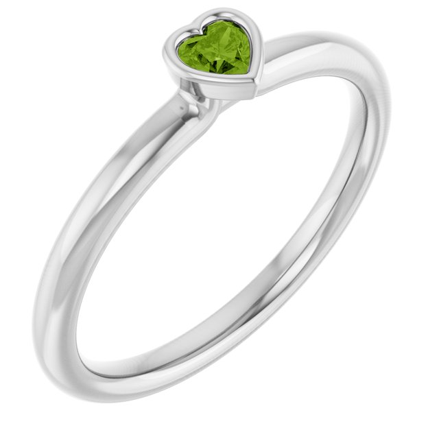 Natural Peridot | Heart | 3 x 3mm