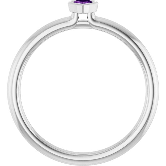 Natural Amethyst | Heart | 3 x 3mm