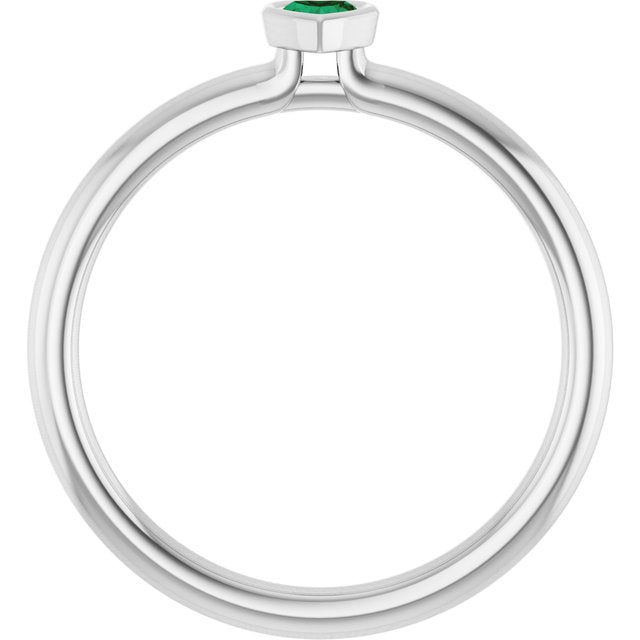 Lab-Grown Emerald | Heart | 3 x 3mm
