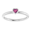 Natural Pink Tourmaline | Heart | 3 x 3mm