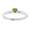 Natural Peridot | Heart | 3 x 3mm