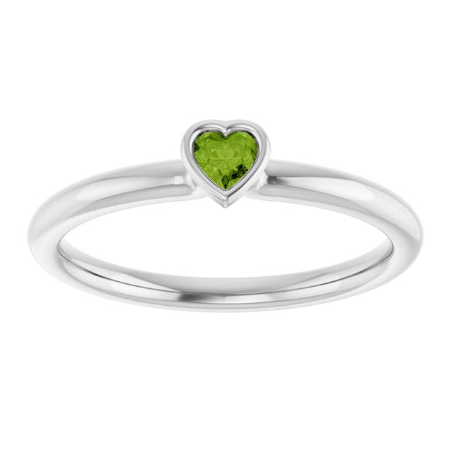 Natural Peridot | Heart | 3 x 3mm